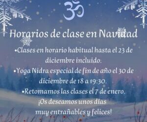 Horarios de clase en Navidad